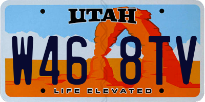UT license plate W468TV