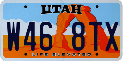 UT license plate W468TX