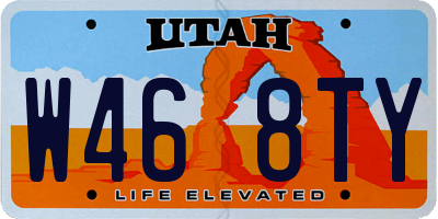 UT license plate W468TY