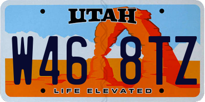 UT license plate W468TZ