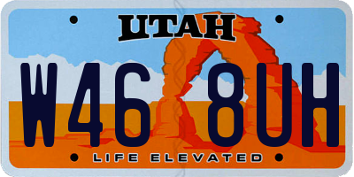 UT license plate W468UH