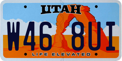 UT license plate W468UI