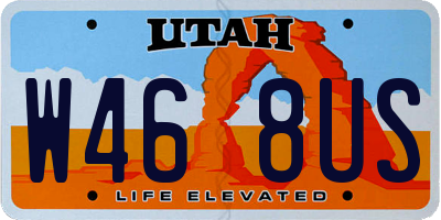 UT license plate W468US