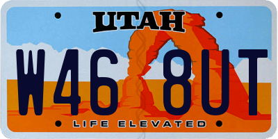 UT license plate W468UT