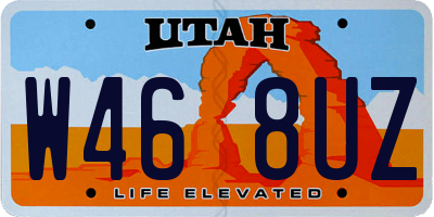 UT license plate W468UZ