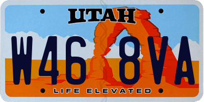UT license plate W468VA