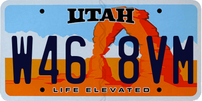 UT license plate W468VM