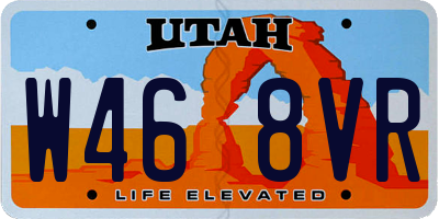 UT license plate W468VR