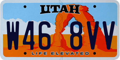 UT license plate W468VV