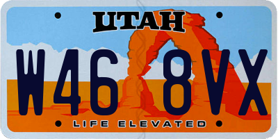 UT license plate W468VX