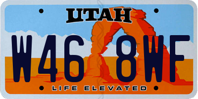 UT license plate W468WF