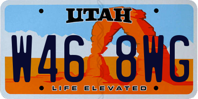 UT license plate W468WG
