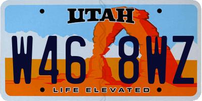 UT license plate W468WZ
