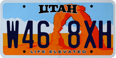 UT license plate W468XH