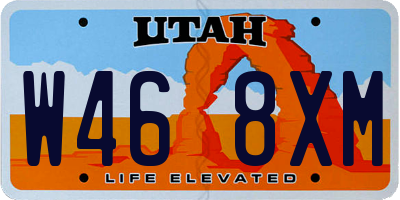 UT license plate W468XM
