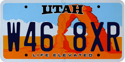 UT license plate W468XR
