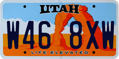 UT license plate W468XW