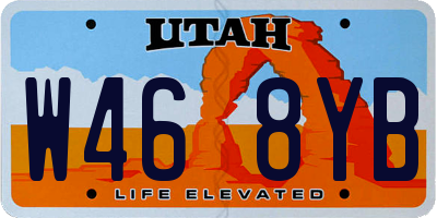 UT license plate W468YB