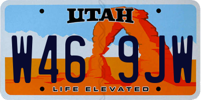 UT license plate W469JW