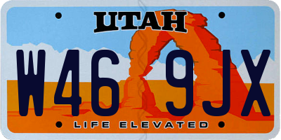 UT license plate W469JX
