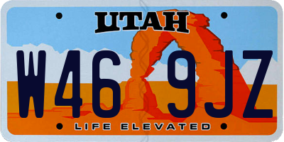 UT license plate W469JZ