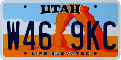 UT license plate W469KC
