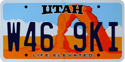 UT license plate W469KI