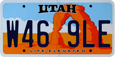 UT license plate W469LE