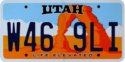UT license plate W469LI