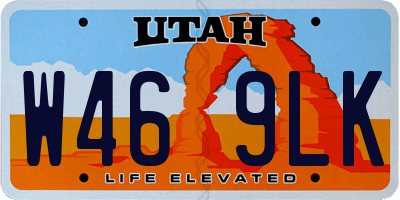 UT license plate W469LK