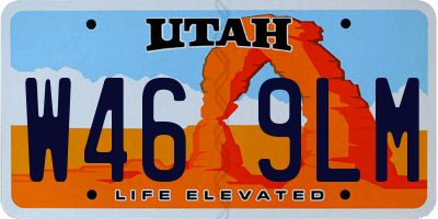 UT license plate W469LM