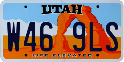 UT license plate W469LS
