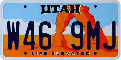 UT license plate W469MJ