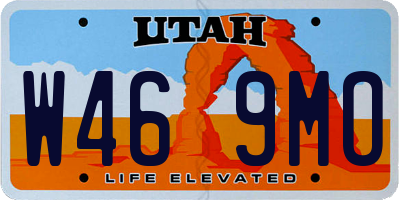 UT license plate W469MO