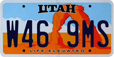 UT license plate W469MS