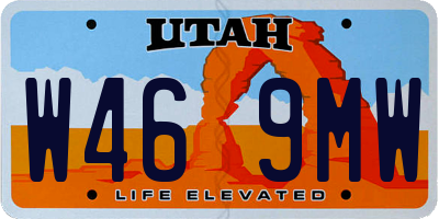 UT license plate W469MW