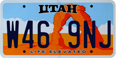 UT license plate W469NJ