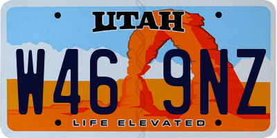 UT license plate W469NZ