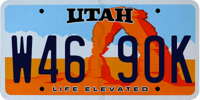 UT license plate W469OK