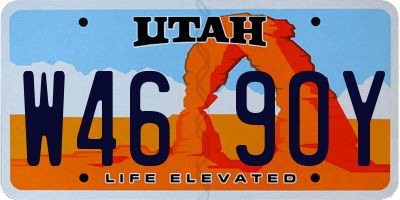 UT license plate W469OY