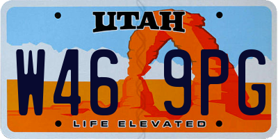 UT license plate W469PG