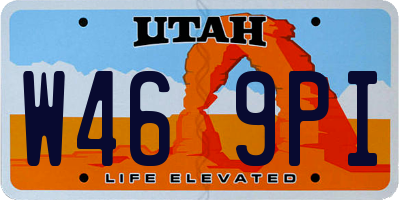 UT license plate W469PI