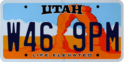 UT license plate W469PM