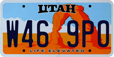 UT license plate W469PO