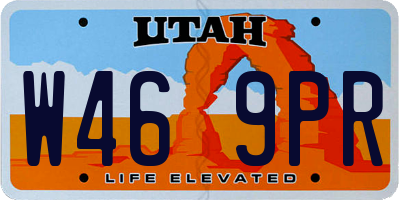 UT license plate W469PR