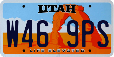 UT license plate W469PS