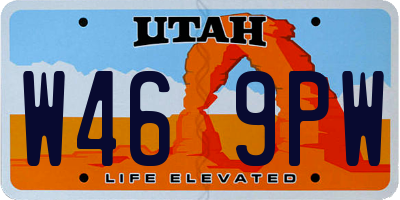 UT license plate W469PW