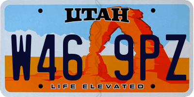 UT license plate W469PZ