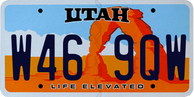 UT license plate W469QW