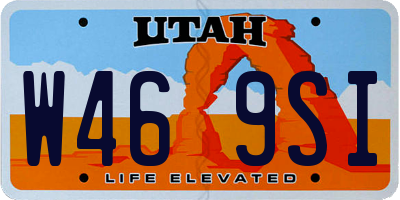 UT license plate W469SI
